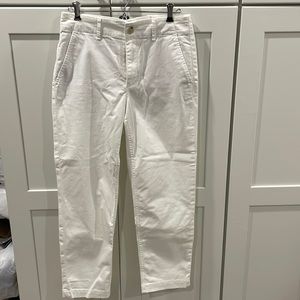 NWT LOFT the perfect straight, white pants, sz 2, tan pockets so not see through